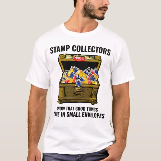 Stempel Collector Philatelist T-shirt (Voorkant)