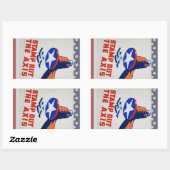 Stempel de as uit! rechthoekige sticker (Vel)