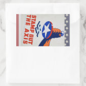 Stempel de as uit! rechthoekige sticker (Tas)