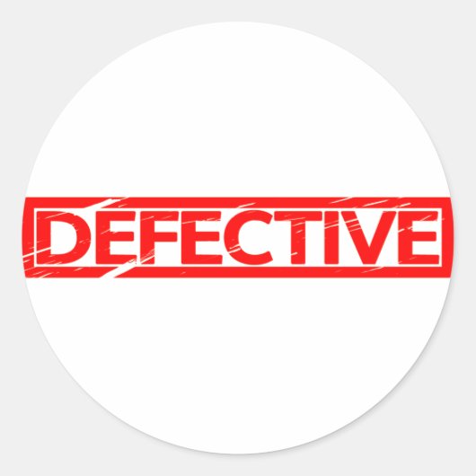 Stempel defect ronde sticker (Voorkant)