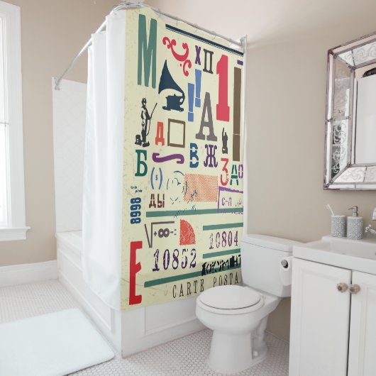  stempel: documentdecor douchegordijn (In situ)