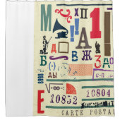  stempel: documentdecor douchegordijn (Voorkant)