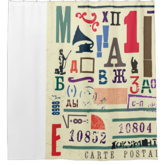  stempel: documentdecor douchegordijn