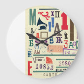  stempel: documentdecor grote klok (Voorkant)