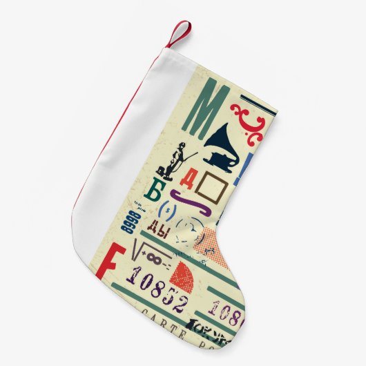  stempel: documentdecor kleine kerstsok (Voorkant (Hangend))