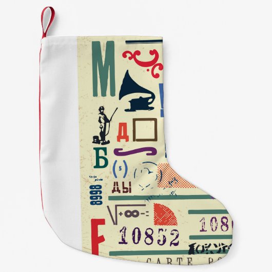  stempel: documentdecor kleine kerstsok (Voorkant)