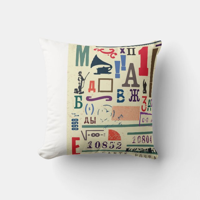  stempel: documentdecor kussen (Voorkant)