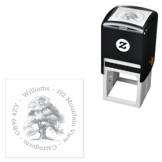 Stempel Eak Tree Home Address Self-Inking Stamp (In situ)