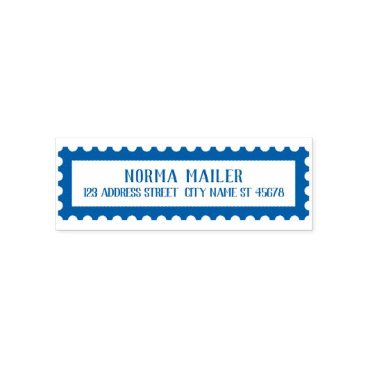 Stempel Edge Border Return Mailingadres Sjabloon (Design)