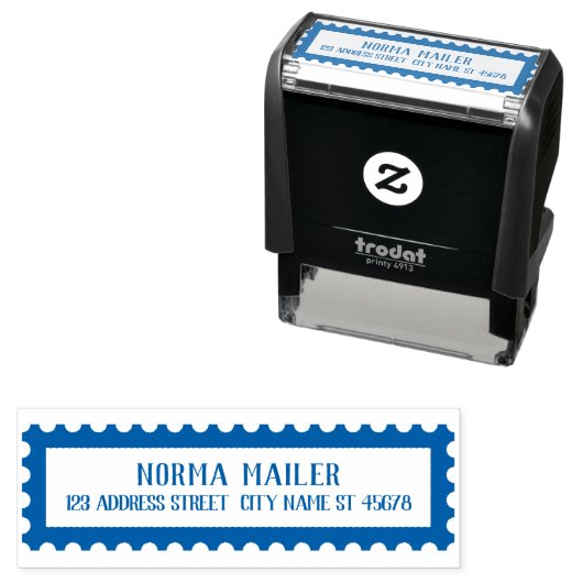 Stempel Edge Border Return Mailingadres Sjabloon (In situ)