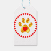 Stempel en elegante goudpaw cadeaulabel (Voorkant)