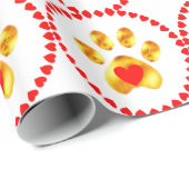 Stempel en elegante goudpaw cadeaupapier (Rol Hoek)