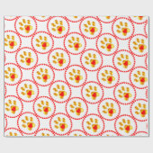 Stempel en elegante goudpaw cadeaupapier (Vlak)