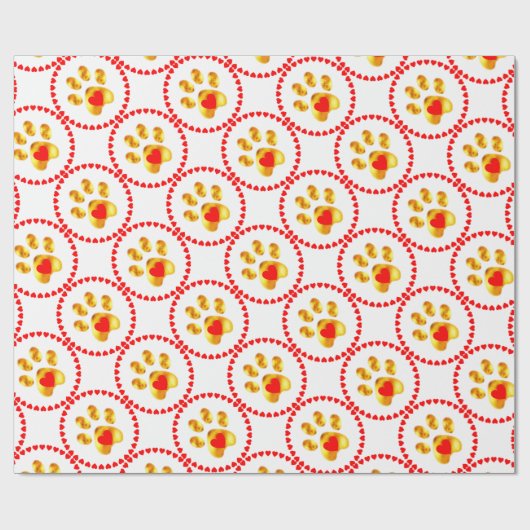 Stempel en elegante goudpaw cadeaupapier (Vlak)