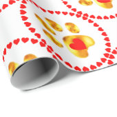 Stempel en elegante goudpaw cadeaupapier (Rol Hoek)