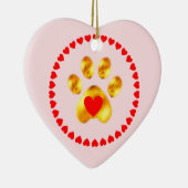 Stempel en elegante goudpaw keramisch ornament (Rechts)