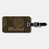  stempel en kompas Bagagelabel - Donker (Voorkant horizontaal)