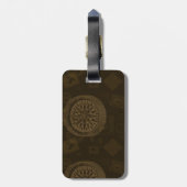stempel en kompas Bagagelabel - Donker (Achterkant verticaal)
