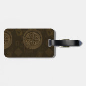 stempel en kompas Bagagelabel - Donker (Achterkant horizontaal)