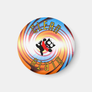 Stempel Fraidy Clean Dirty Vortex Dishwasher Magne Magneet