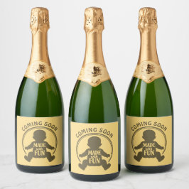 Stempel - GEMAAKT MET PLEZIER - BABY 1 Sparkling Wijnetiket