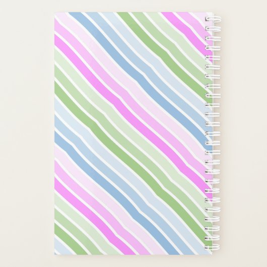 Stempel gestript modern monogram planner (Achterkant)