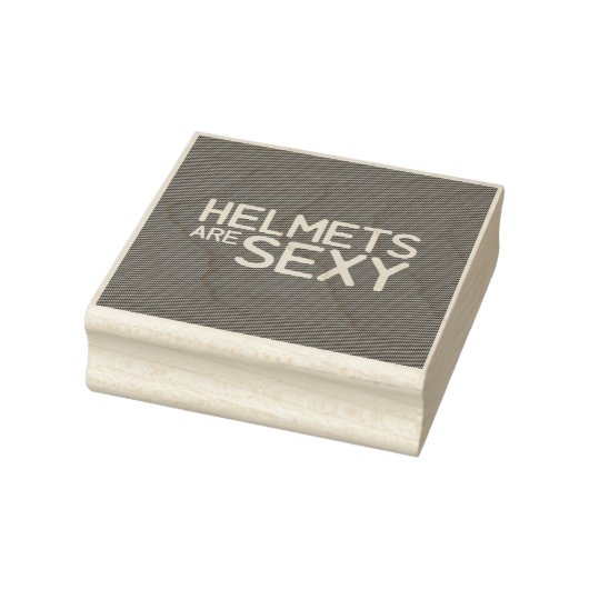 Stempel: Helmen zijn sexy Rubberstempel (Stempel)