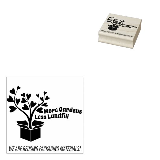 Stempel Hergebruik Verpakking w/Tree in Box (Gestempeld)