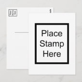 Stempel hier plaatsen briefkaart (Voorkant / Achterkant)