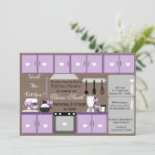 Stempel in de keuken Vrijgezellenfeest uitnodigen Kaart (Staand voorkant)