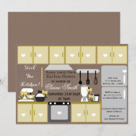 Stempel in de keuken Vrijgezellenfeest uitnodigen Kaart