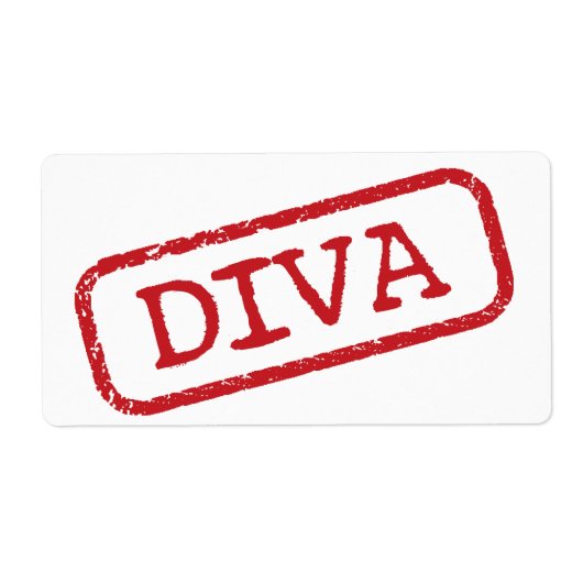 Stempel it "DIVA" Etiket (Voorkant)