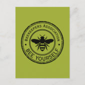 Stempel - JOUW TEKST - BEE 1 - Fan Fun Briefkaart (Voorkant)