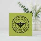 Stempel - JOUW TEKST - BEE 1 - Fan Fun Kaart (Staand voorkant)
