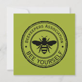 Stempel - JOUW TEKST - BEE 1 - Fan Fun Kaart (Voorkant)