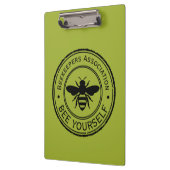 Stempel - JOUW TEKST - BEE 1 - Fan Fun Klembord (Links)