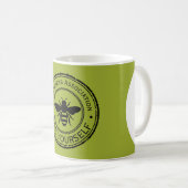 Stempel - JOUW TEKST - BEE 1 - Fan Fun Koffiemok (Voorkant rechts)
