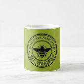 Stempel - JOUW TEKST - BEE 1 - Fan Fun Koffiemok (Center)