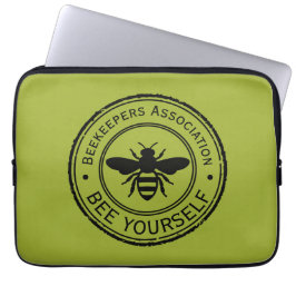 Stempel - JOUW TEKST - BEE 1 - Fan Fun Laptop Sleeve