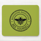 Stempel - JOUW TEKST - BEE 1 - Fan Fun Muismat (Voorkant)