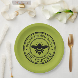Stempel - JOUW TEKST - BEE 1 - Fan Fun Papieren Bordje