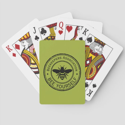 Stempel - JOUW TEKST - BEE 1 - Fan Fun Pokerkaarten (Achterkant)