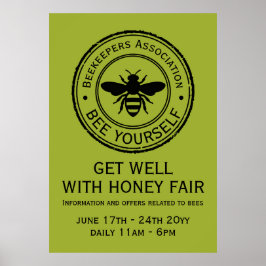 Stempel - JOUW TEKST - BEE 1 - Fan Fun Poster