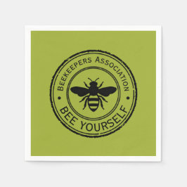Stempel - JOUW TEKST - BEE 1 - Fan Fun Servet