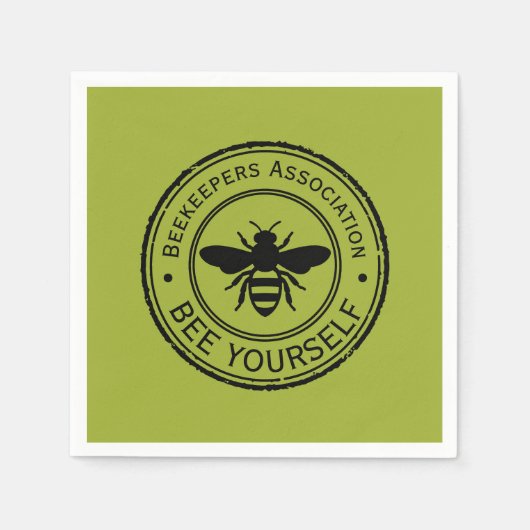 Stempel - JOUW TEKST - BEE 1 - Fan Fun Servet (Voorkant)