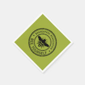 Stempel - JOUW TEKST - BEE 1 - Fan Fun Servet (Hoek)