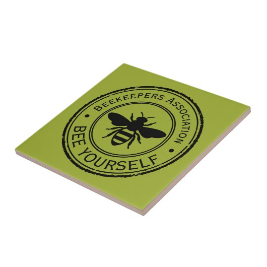 Stempel - JOUW TEKST - BEE 1 - Fan Fun Tegeltje (Zijkant)