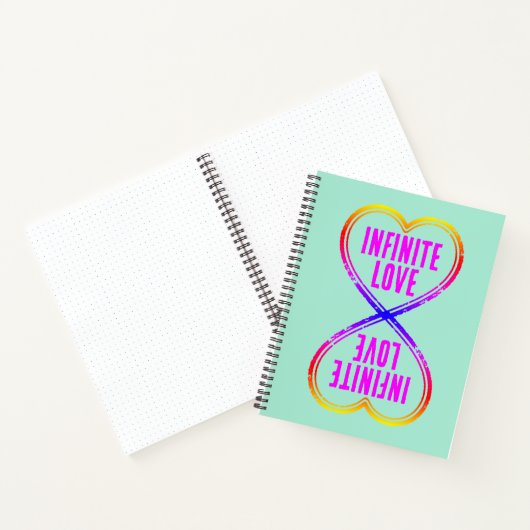 Stempel - JOUW TEKST & IDEE - HART VORM 1 Notitieboek (Binnen)