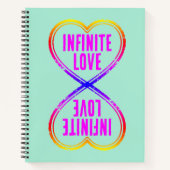 Stempel - JOUW TEKST & IDEE - HART VORM 1 Notitieboek (Voorkant)