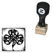 Stempel, keltischer Knoten, Kleeblatt Rubberstempel (Gestempeld)